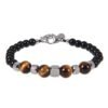 Bracelet Onyx Noir & œil de Tigre