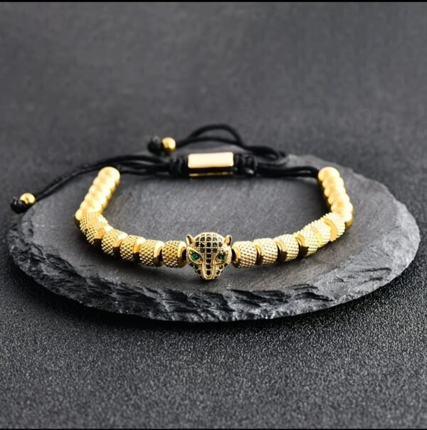 Bracelet Tête de Léopard Luxe