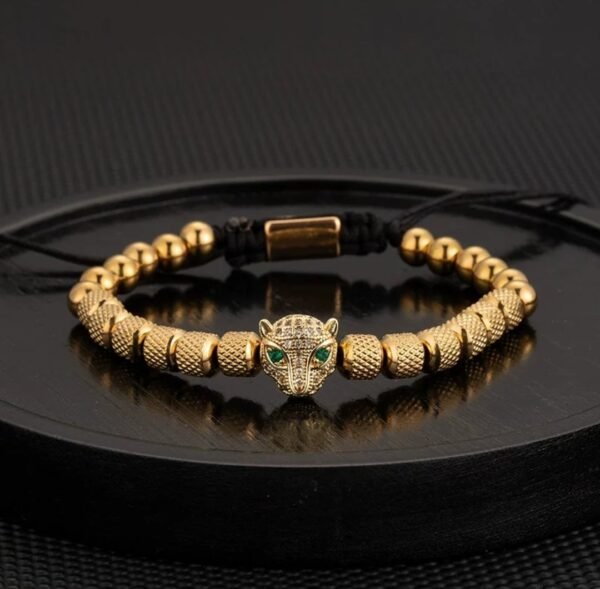 Bracelet Tête de Léopard Luxe