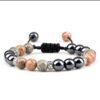Bracelet Macramé Hématite & Pierre Naturelle