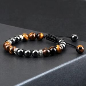 Bracelet œil de Tigre & Hématite