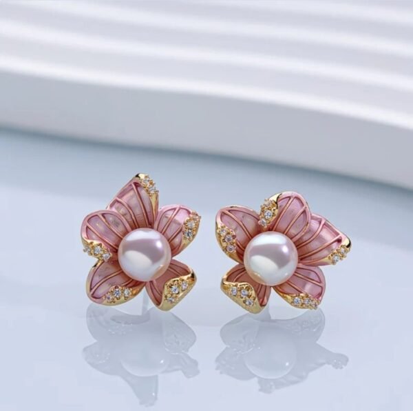 2026/07/1000127841.jpg Boucles d'oreilles fleur perle véritable