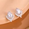 Boucles d'oreilles goutte cristal dorées