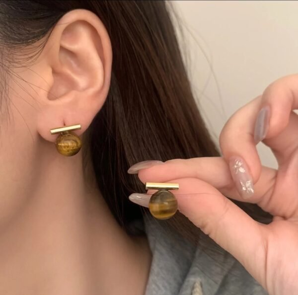 Boucles d'oreilles œil de tigre