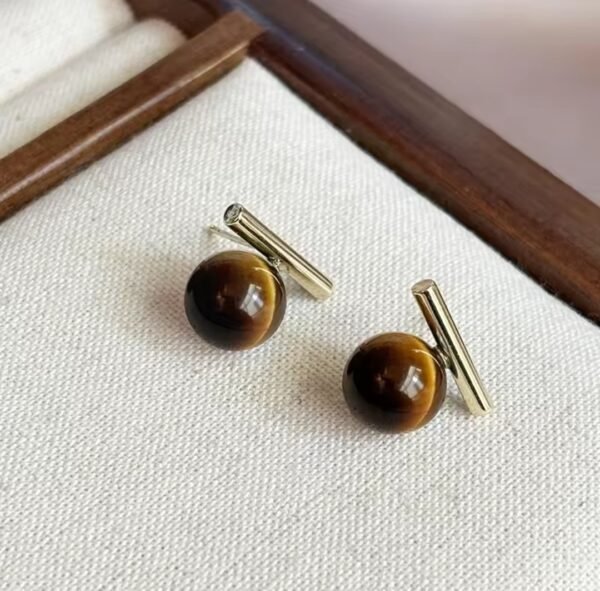 Boucles d'oreilles œil de tigre