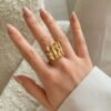 Bague dorée ajustable