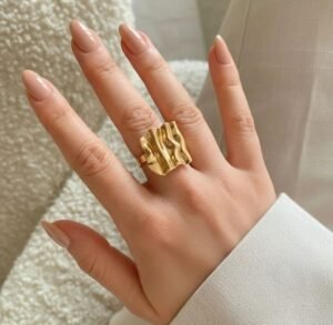 Bague dorée ajustable