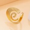 Bague spirale dorée ajustable