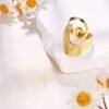 Bague spirale dorée ajustable