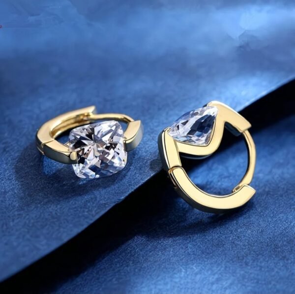 Créoles zircon carré brillant