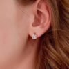 Créoles zircon carré brillant