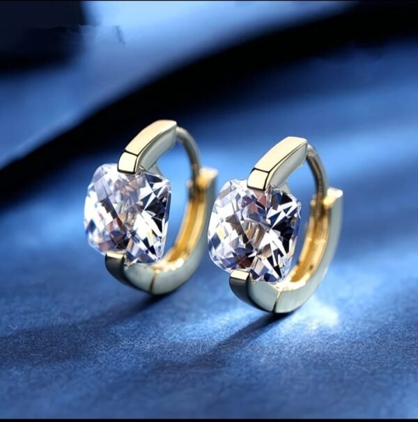 Créoles zircon carré brillant
