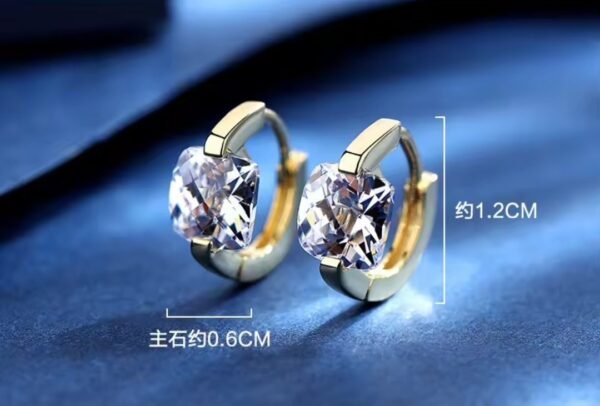 Créoles zircon carré brillant