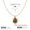 Collier goutte œil de tigre