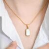 Collier pendentif rectangle