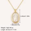 Collier Vierge Marie double face doré