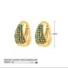 Créoles dorées pavées de zircons