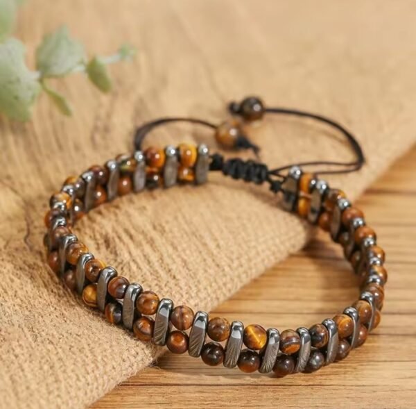 Bracelet œil de tigre et hématite