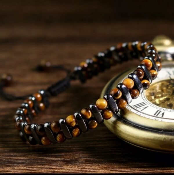 Bracelet œil de tigre et hématite