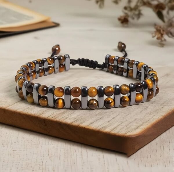 Bracelet œil de tigre et hématite