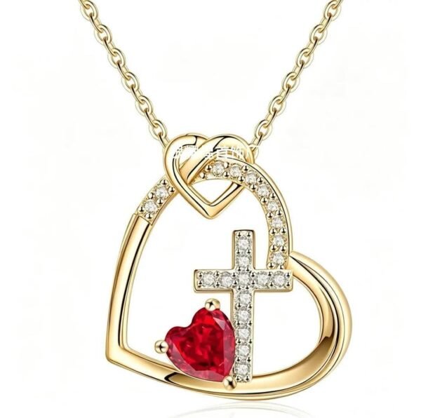 2026/09/1000197698.jpg Collier cœur croix zircon rouge