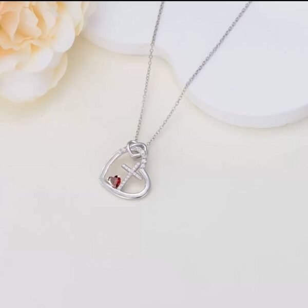 2026/09/1000197700.jpg Collier cœur croix zircon rouge
