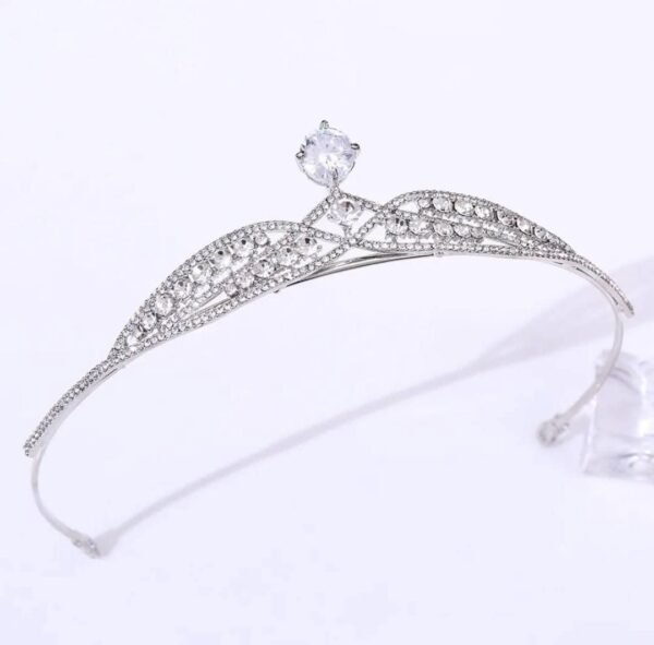 Diadème strass croisé élégant