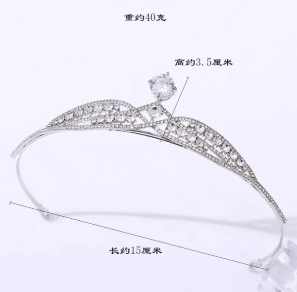 Diadème strass croisé élégant