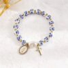 2026/09/1000220280.jpg Bracelet chapelet céramique fleurie