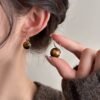 Boucles d'oreilles œil de tigre