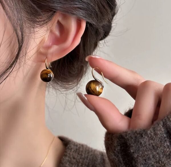 Boucles d'oreilles œil de tigre