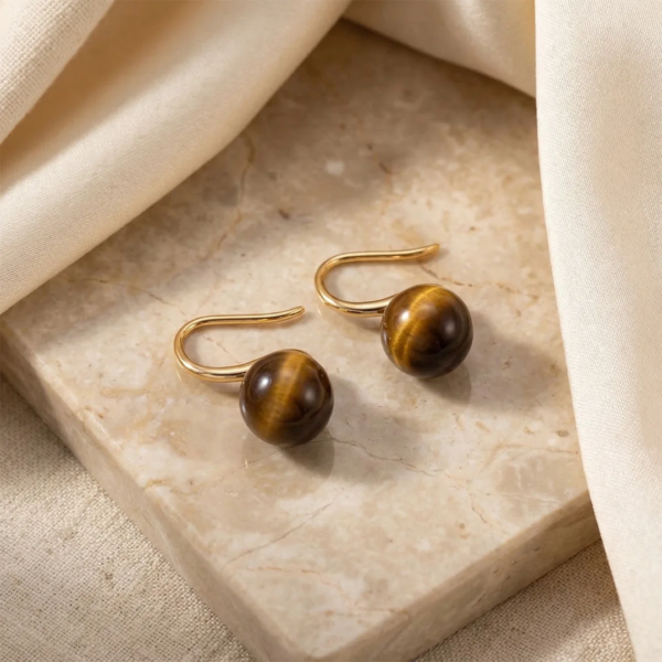 Boucles d'oreilles œil de tigre