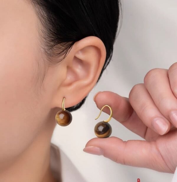 Boucles d'oreilles œil de tigre